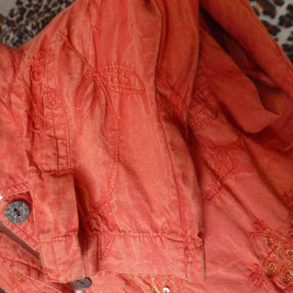 Vintage Cotton Jacket Blouse Button Down Shirts - Picture 2 of 6